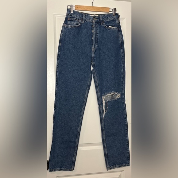 Free People We The Free The Lasso High Rise Straight Jean - Picture 2 of 4